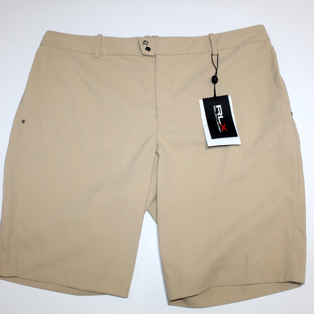 NWT RLX Polo Ralph Lauren Tan Stretch Golf Shorts